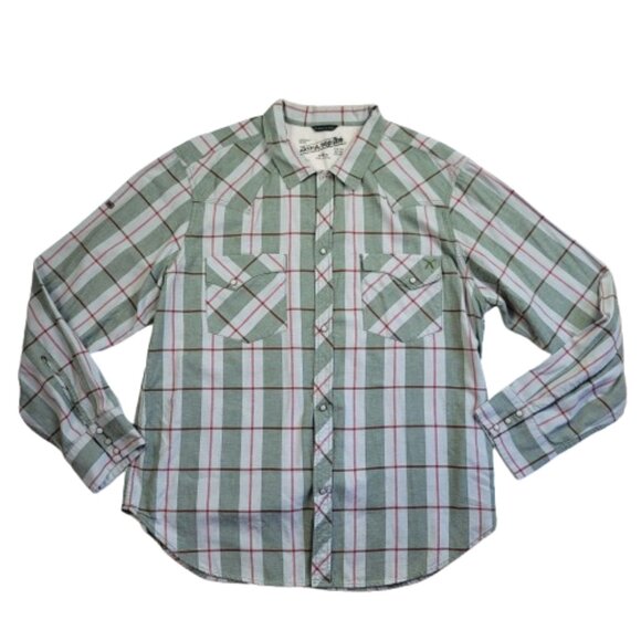 Artful Dodger Men Snap Button Long Sleeve Plaid Shirt Size 4XL - Picture 12 of 12